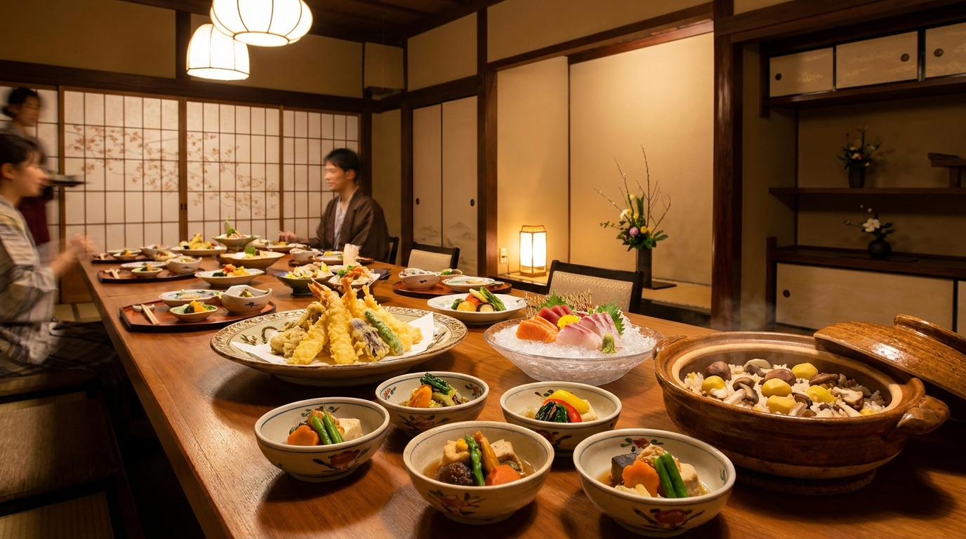 仙台駅1分、全席個室で味わう新年会コース！旬の天ぷらと土鍋ご飯