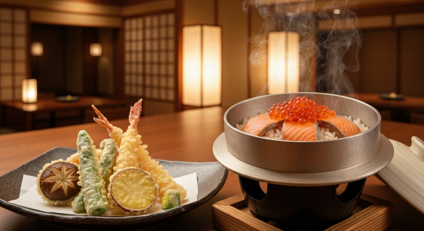 非公開: 新宿で味わう秋の贅沢。個室で愉しむ揚げたて天ぷらと旬の土鍋ごはん